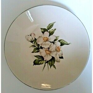 Ceramic Soup Cereal Bowl White Floral by Pfaltzgraff